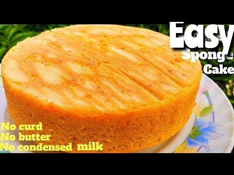 Oil free 3 ingredients Super soft Italian Sponge cake recipe | Easy tea time cake Oil free 3 ingredients Super soft Italian Sponge cake recipe | Easy tea time cake