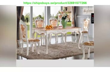 Review Antique Style Italian Dining Table 100% Solid Wood Natural Marble Italy Style Luxury Dining