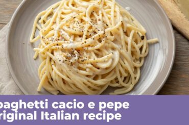 SPAGHETTI CACIO E PEPE (Pecorino and black pepper spaghetti) - Original Italian recipe
