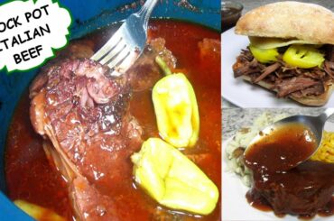 CROCK POT ITALIAN BEEF SANDWICHES | SLOW COOKER ITALIAN ROAST BEEF RECIPE