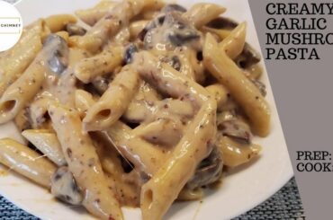 Creamy Garlic Mushroom Pasta | Pasta Recipes | Italian Food | Garlic Mushroom Recipes