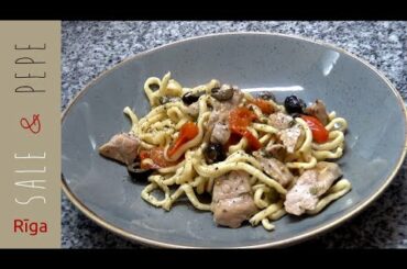 Pasta with fresh tuna. Sale & Pepe Riga. Feel the taste of Italy
