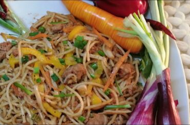 TUNA CHOW MEIN ITALIAN STYLE  || Chicken and Vegetable || Fouzia’s Meal