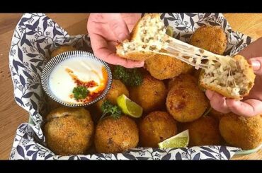 Deep Fried Italian Rice Balls with Cheese and Meat | Street Food - Arancini