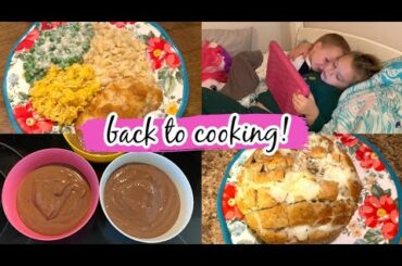 BACK TO COOKING!  CHEESY STUFFED ITALIAN BREAD & MELT IN YOUR MOUTH CHICKEN