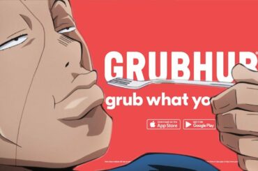 GrubHub Ad but it's Okuyasu eating Italian Food