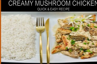 Creamy Mushroom Chicken/Quick & Easy Recipe/ Italian Recipe/Lockdown food recipe