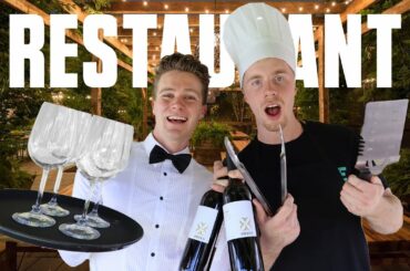 WE BUILT A 5 STAR RESTAURANT IN OUR BACKYARD! (IN 24 HOURS)