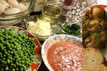 HOW TO PREPARE |SEPPIE AND PISELLI|ITALIAN DISH.
