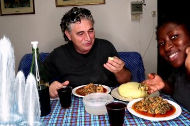 Real Mukbang)FUFU AND EGUSI MUKBANG/ITALIAN SUGAR DADDY EAT NON SPICY AFRICAN NIGERIA FOOD