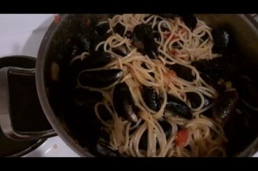 How to make the best classic delicious  mussels with spaghetti  Italian recipe