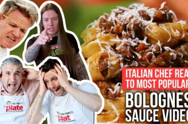Italian Chef Reacts to Most Popular BOLOGNESE SAUCE VIDEOS