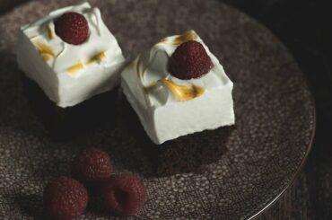 Chocolate Meringue Brownie | ASMR Cooking