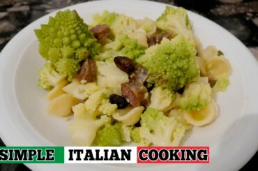 Orecchiette al romanesco e salsiccia (pasta with broccoli & Italian sausage) #simpleitaliancooking