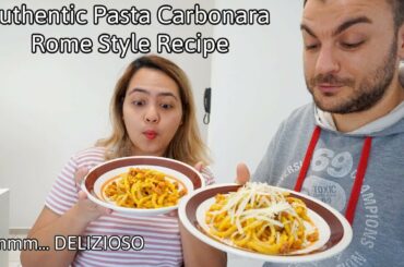 Authentic Pasta Carbonara Recipe - Rome Style || Easy Cooking (ENG SUB)
