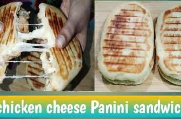 Chicken cheese Panini sandwich / Italian Panini sandwich recipe by ( Food With Afiya )