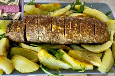 Oven Meatballs Recipe| Polpettone Al Salame Italian Recipe