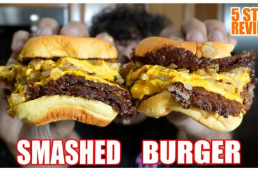 Eating At The BEST Reviewed SMASHED BURGER Food Stand in Los Angeles...