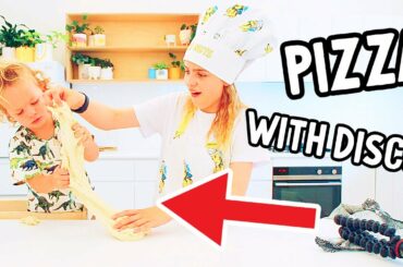 COOKING PIZZA FROM SCRATCH WITH BABY BROTHER DISCO