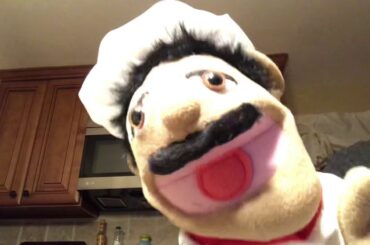 Chef Mario Pee Pee Italian Chef Puppet Show with cooking instructions!  MAMMA MIA!  BAM!