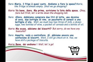 italian for beginners A1: lesson 42: dialogue at the supermarket