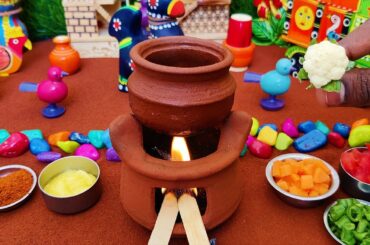 Miniature Jeera Rice + Gobhi Masala | Miniature Cooking | Gobi Sabji | Easy Jeera Rice | Mini Food