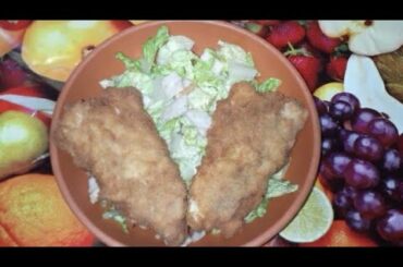 Italian Recipe  Caesar Salad With Seabream Fish.