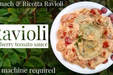 Ravioli : Italian cuisine | Spinach & Ricotta Ravioli | Cherry tomato sauce