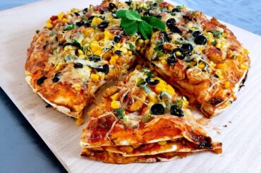 How to Make Multi Thin layer  Pizza | Mehrschichtige Pizza | Tortilla series Episode 3 | Flavors Art