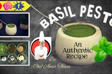 Italian basil pesto recipe / How to make authentic pesto with simple ingredients by Chef Amir