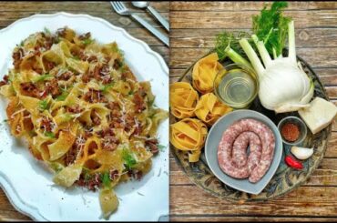 Pasta with sausage & fennel. Pasta con salsiccia e finocchio.