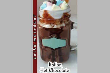 How to make Thick Italian Hot Chocolate | Hot Chocolate Recipe with subtitles | #shorts #shortvideo