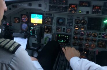 SAAB 340 Evening Landing in Pescara ITALY