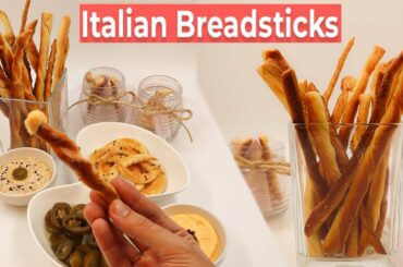Italian Breadsticks Grissini | Sesame Breadsticks & Garlic Recipe