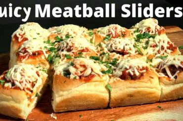 Super Bowl Food - Italian Meatball Sliders CROWD PLEASER!