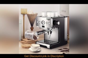 Deal Stainless Steel Italian Coffee Maker espresso machine 15bar home semi-automatic pump type coff
