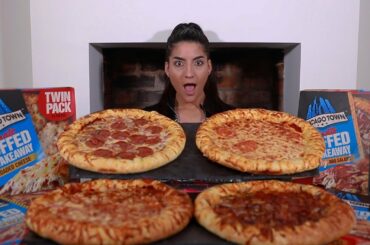 EVERY LARGE FLAVOUR STUFFED CRUST CHICAGO TOWN TAKEAWAY PIZZA CHALLENGE | @shutkeverofficial