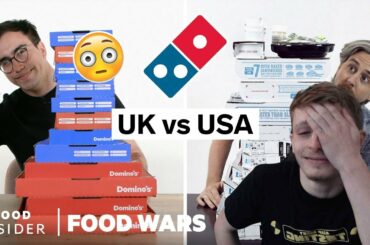 British Guy Reacting to US vs UK Domino's | Food Wars