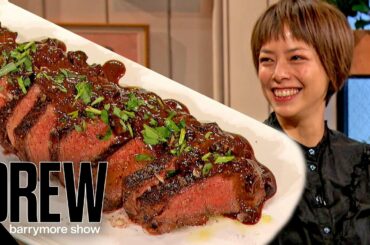 Pilar Valdes Shows Drew How to Perfectly Cook and Sear a Peppery Steak | Drew's Cookbook Club