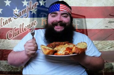 Italian Sampler Challenge | Man Vs. Food | Fluffy Edition