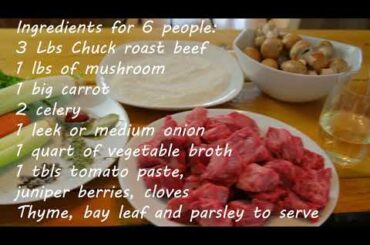 Italian Beef stew with mushroom, recipe of my "Mamma"