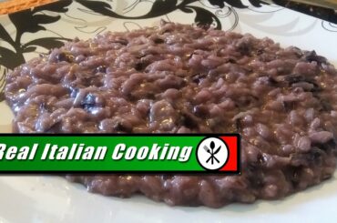 Risotto with red radicchio