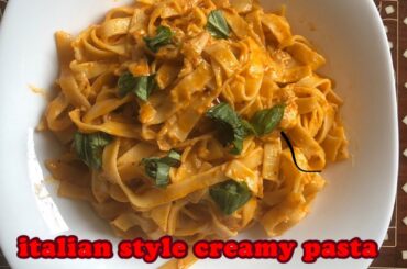 italian -style pasta recipe with creamy sauce/ how to make orignal italian style pasta.