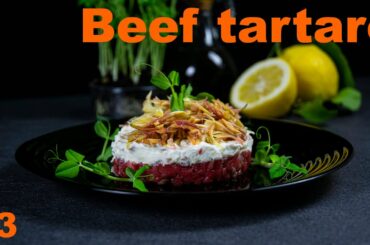 Beef tartare. Italian recipe