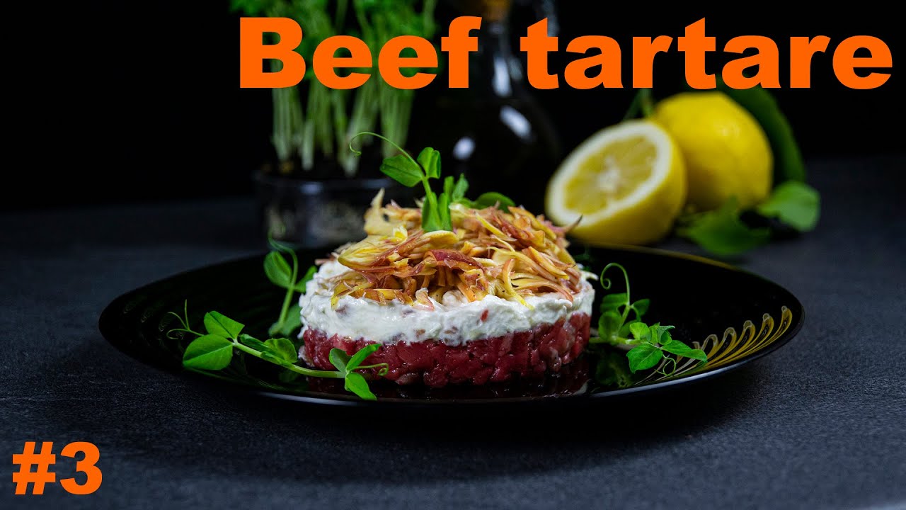 Beef tartare. Italian recipe Beef tartare. Italian recipe