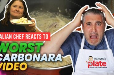 Italian Chef Reacts To WORST CARBONARA VIDEO
