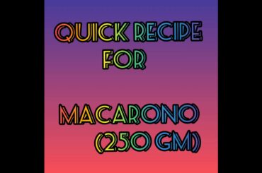 #food #italianfood #instantfood                     Instant Indian Style Macaroni Recipe...