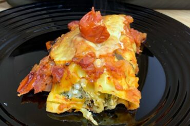 Spinach and ricotta cannelloni original recipe #cannelloni #ricotta #italian #shorts #shortvideo