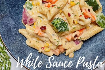Italian White sauce Pasta Recipe | how to make pasta without heavy cream | Creamy Pasta at Home