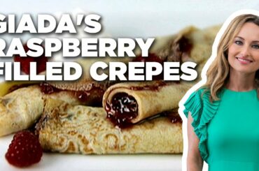 Giada De Laurentiis' Raspberry Filled Crepes | Giada At Home | Food Network